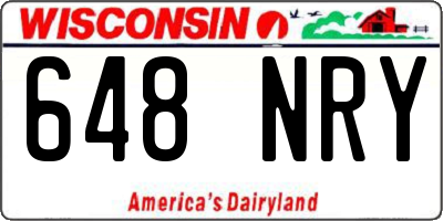 WI license plate 648NRY