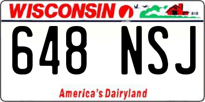 WI license plate 648NSJ
