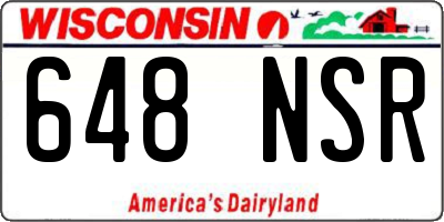WI license plate 648NSR