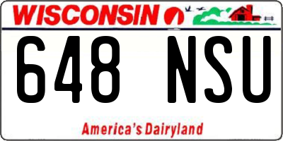 WI license plate 648NSU