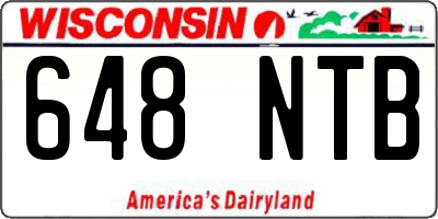 WI license plate 648NTB