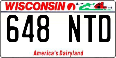 WI license plate 648NTD