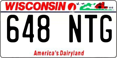 WI license plate 648NTG