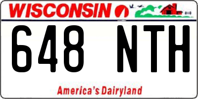 WI license plate 648NTH