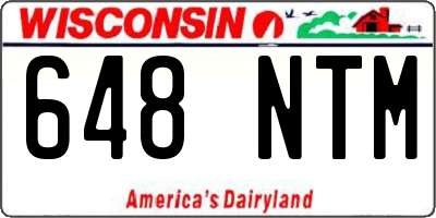 WI license plate 648NTM