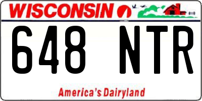 WI license plate 648NTR