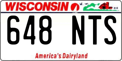 WI license plate 648NTS