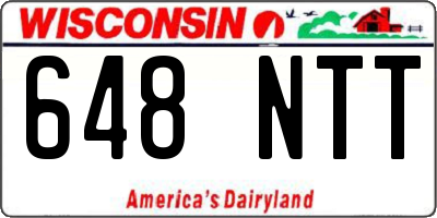 WI license plate 648NTT