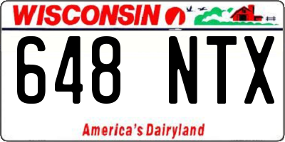 WI license plate 648NTX