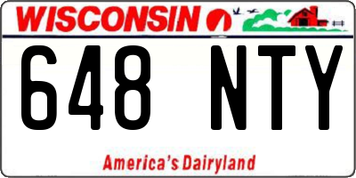 WI license plate 648NTY