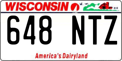 WI license plate 648NTZ