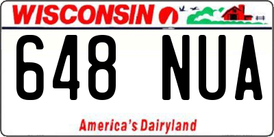 WI license plate 648NUA