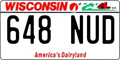 WI license plate 648NUD