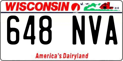 WI license plate 648NVA
