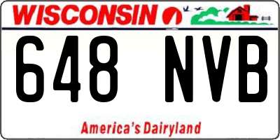 WI license plate 648NVB