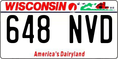 WI license plate 648NVD