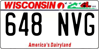 WI license plate 648NVG
