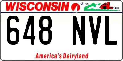 WI license plate 648NVL