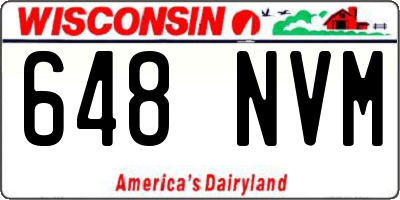 WI license plate 648NVM