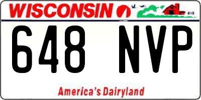 WI license plate 648NVP