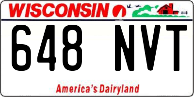 WI license plate 648NVT