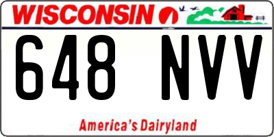 WI license plate 648NVV