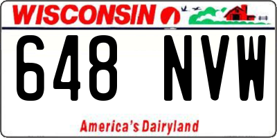 WI license plate 648NVW