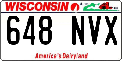 WI license plate 648NVX
