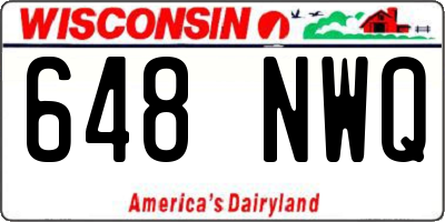 WI license plate 648NWQ