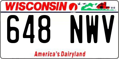 WI license plate 648NWV