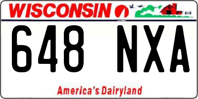 WI license plate 648NXA