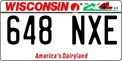 WI license plate 648NXE