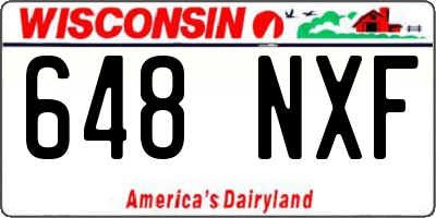WI license plate 648NXF