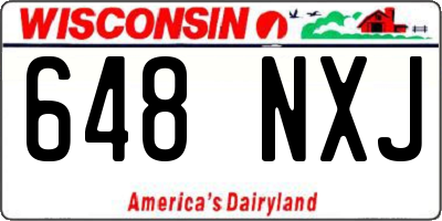 WI license plate 648NXJ