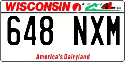 WI license plate 648NXM