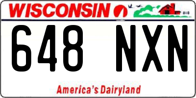 WI license plate 648NXN