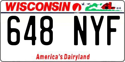 WI license plate 648NYF