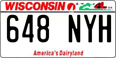 WI license plate 648NYH