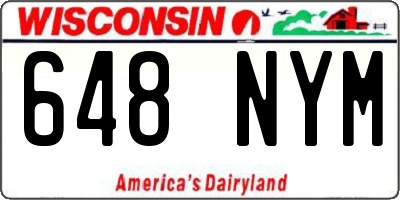 WI license plate 648NYM