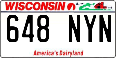WI license plate 648NYN