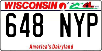 WI license plate 648NYP
