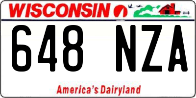 WI license plate 648NZA