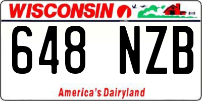 WI license plate 648NZB