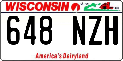 WI license plate 648NZH