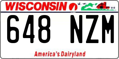 WI license plate 648NZM