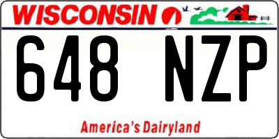WI license plate 648NZP