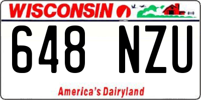 WI license plate 648NZU