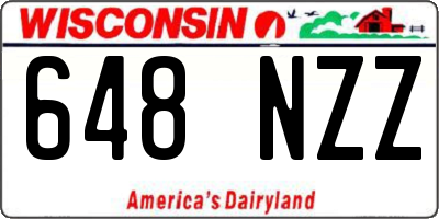 WI license plate 648NZZ