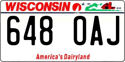 WI license plate 648OAJ