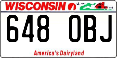 WI license plate 648OBJ